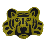 Handmade Cotton Lion Face Shaped Bath Rug Green