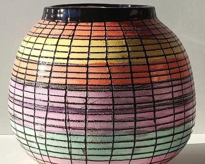 Handmade Large Color Cube Vase - MAIA HOMES
