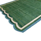Handmade Reversible Cotton Scalloped Rug - Dark Green - MAIA HOMES