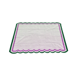 Handmade Scalloped Cotton Rug - White/Green