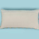 Handmade Tania Blue Embroidered Lumbar Pillow Cover