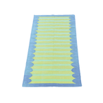 Handwoven Alaia Blue/Yellow Cotton Rug