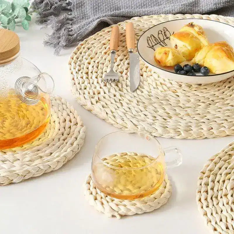 Handwoven Corn Fiber Round Placemat