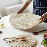 Handwoven Corn Fiber Round Placemat