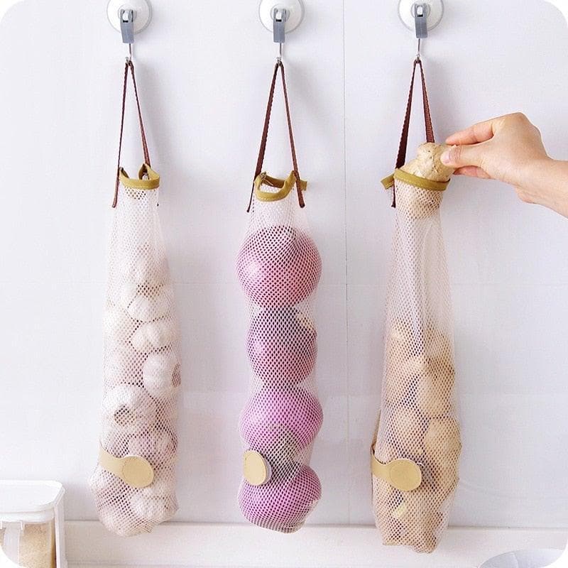 Hanging Mesh Breathable Onion Storage Bag