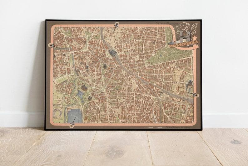 Hannover City Map Poster| Hannover Map Wall Art