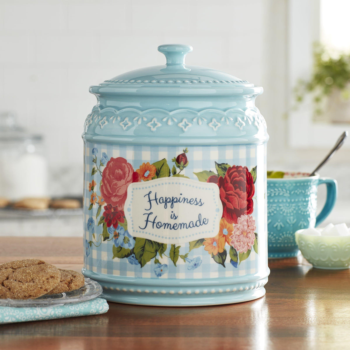 Happiness Is Homemade Stoneware Cookie Jar