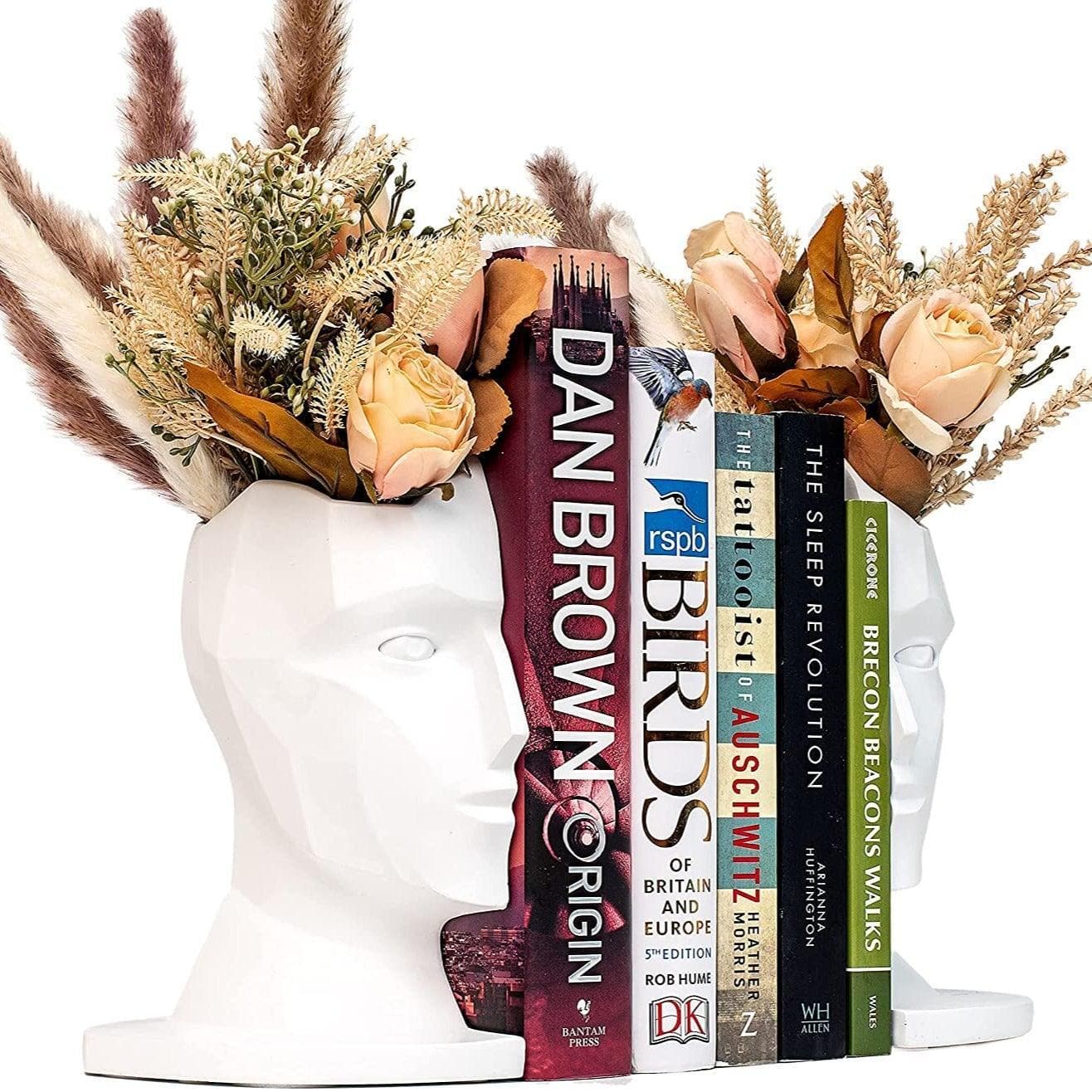 Head Statue Planter/Bookends