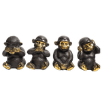 Hear No Evil See No Evil Monkey Figurines - Set of 4