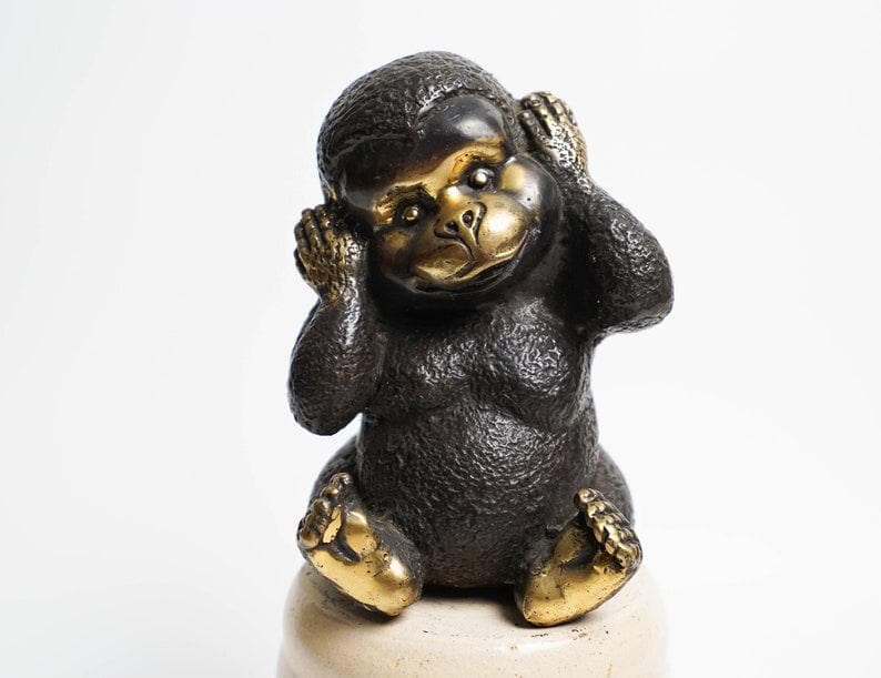 Hear No Evil See No Evil Monkey Figurines - Set of 4