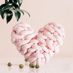 Heart Shape Knotted Accent Pillow