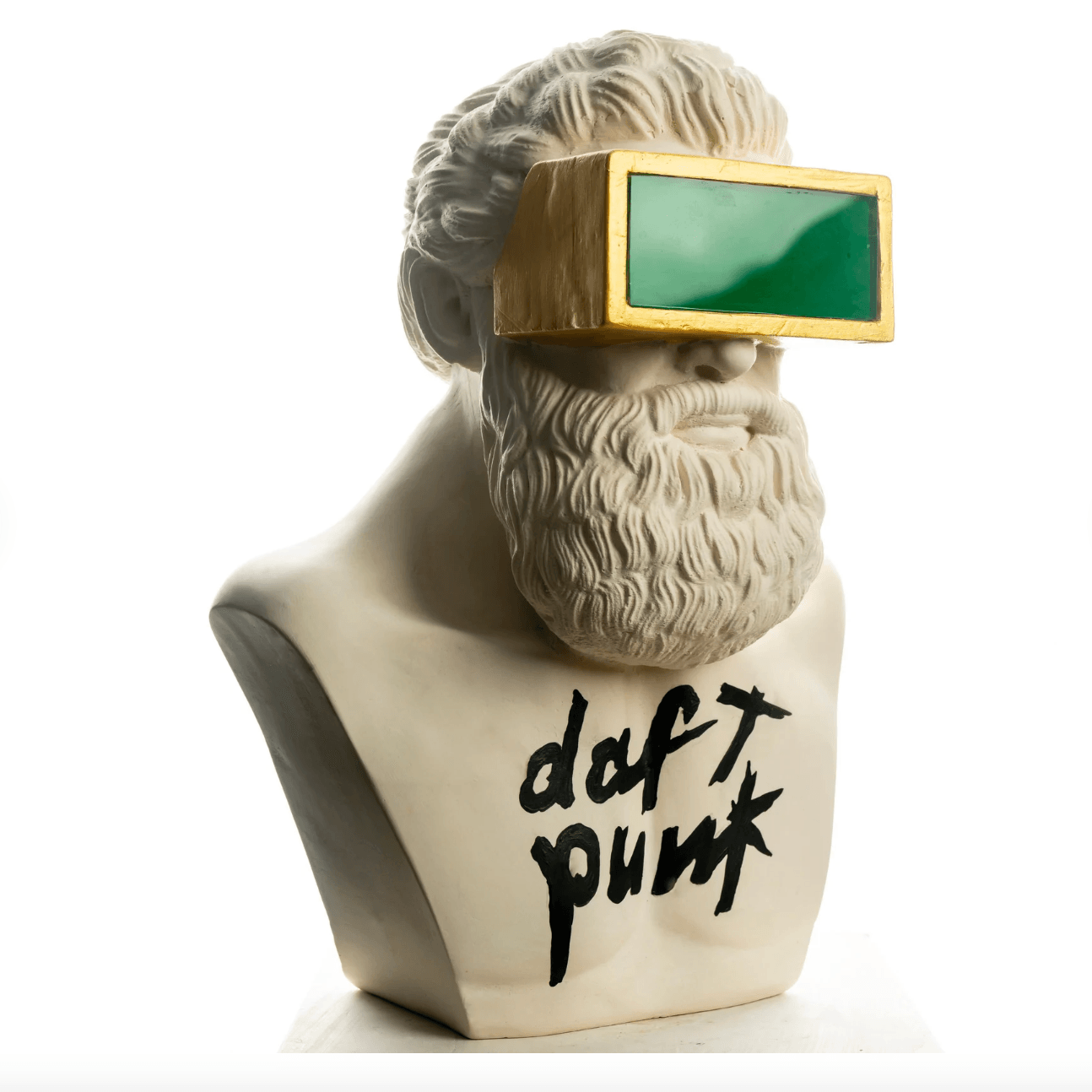 Hercules Greek God, Daft Punk Edition, White Sculpture