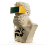 Hercules Greek God, Daft Punk Edition, White Sculpture