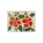 Hibiscus Flower Rectangular Beaded Placemat