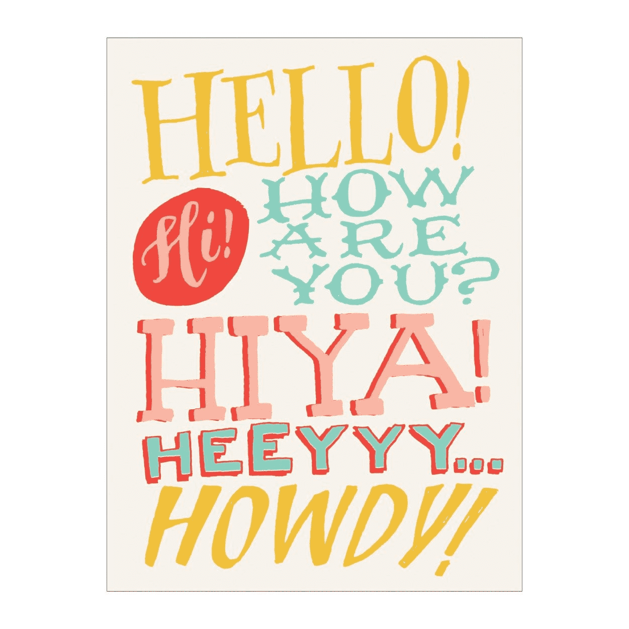 High Five by Ladyfingers Letterpress Greeting Card Assortment