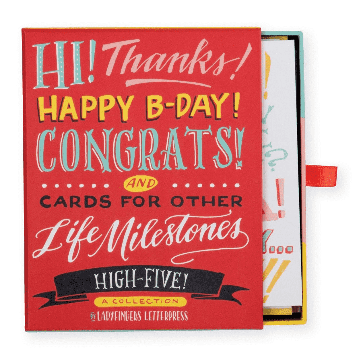 High Five by Ladyfingers Letterpress Greeting Card Assortment - MAIA HOMES