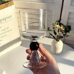 High-Footed Martini Glass Goblet Black