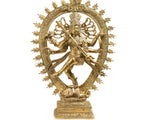 Hindu Dancing Shiva Nataraja Bronze Statue POLISHED BRASS