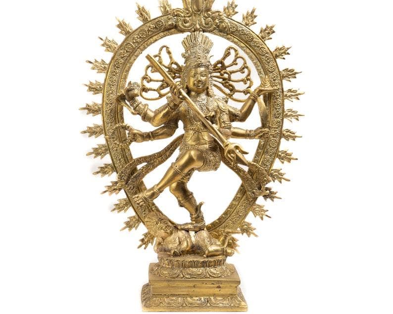 Hindu Dancing Shiva Nataraja Bronze Statue POLISHED BRASS