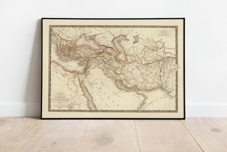Historical Map of Alexander the Great| Old Map Wall Decor - MAIA HOMES