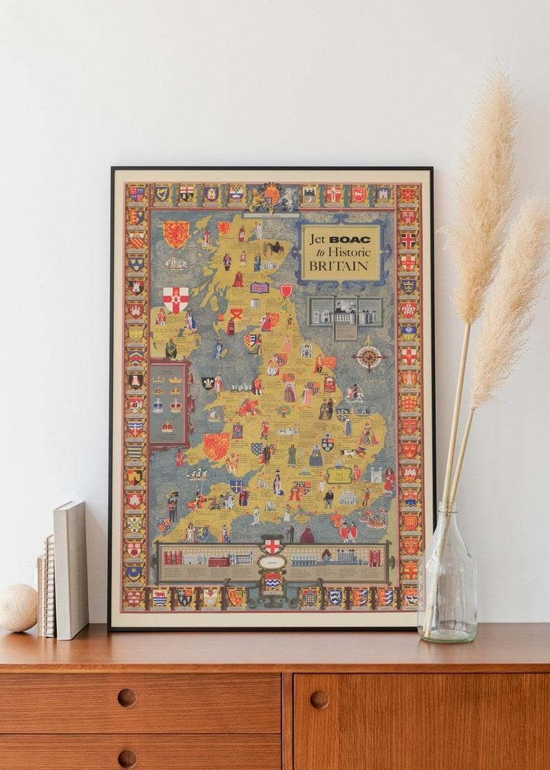 Historical Map of Britain| Wall Maps - MAIA HOMES