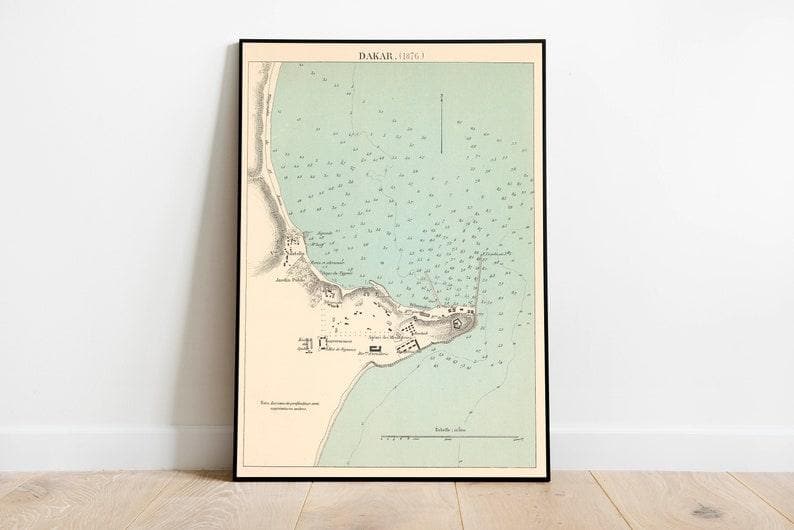 Historical Map of Dakar| Maps of Senegal