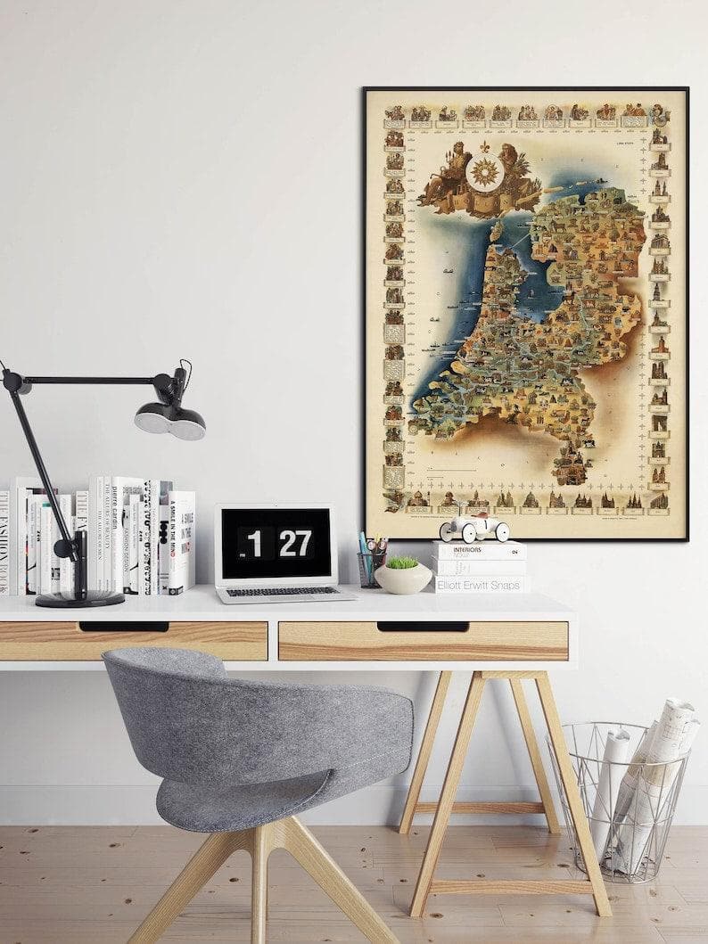 Historical Map of Holland| Poster Vintage - MAIA HOMES