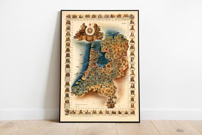 Historical Map of Holland| Poster Vintage - MAIA HOMES