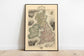 Historical Map of The British Isles 1851| Old Map Wall Decor - MAIA HOMES