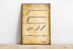 Hockey Stick Patent Print| Framed Art Print