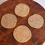 HOME COUTURE COLLECTIVE Gold Agate Coasters - Set of 4