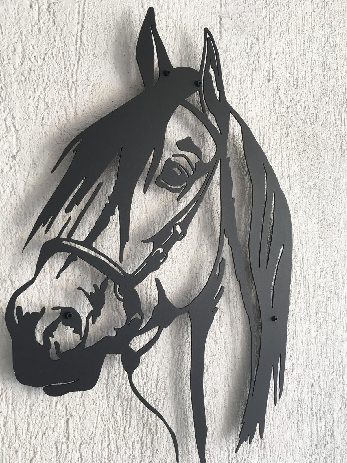 Horse Head Metal Wall Hanging Decor - MAIA HOMES