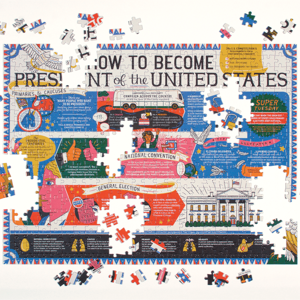 How to Become President of the United States Double-Sided 500 Piece Jigsaw Puzzle