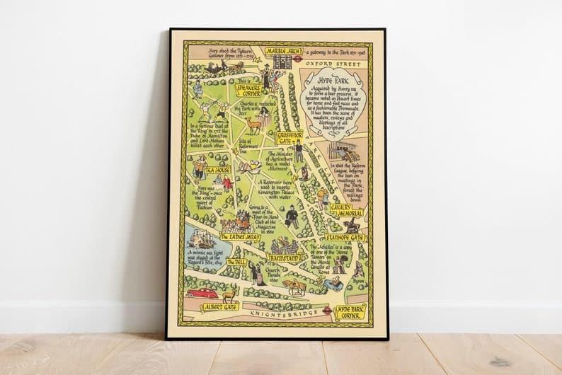 Hyde Park Map Print| Art History - MAIA HOMES