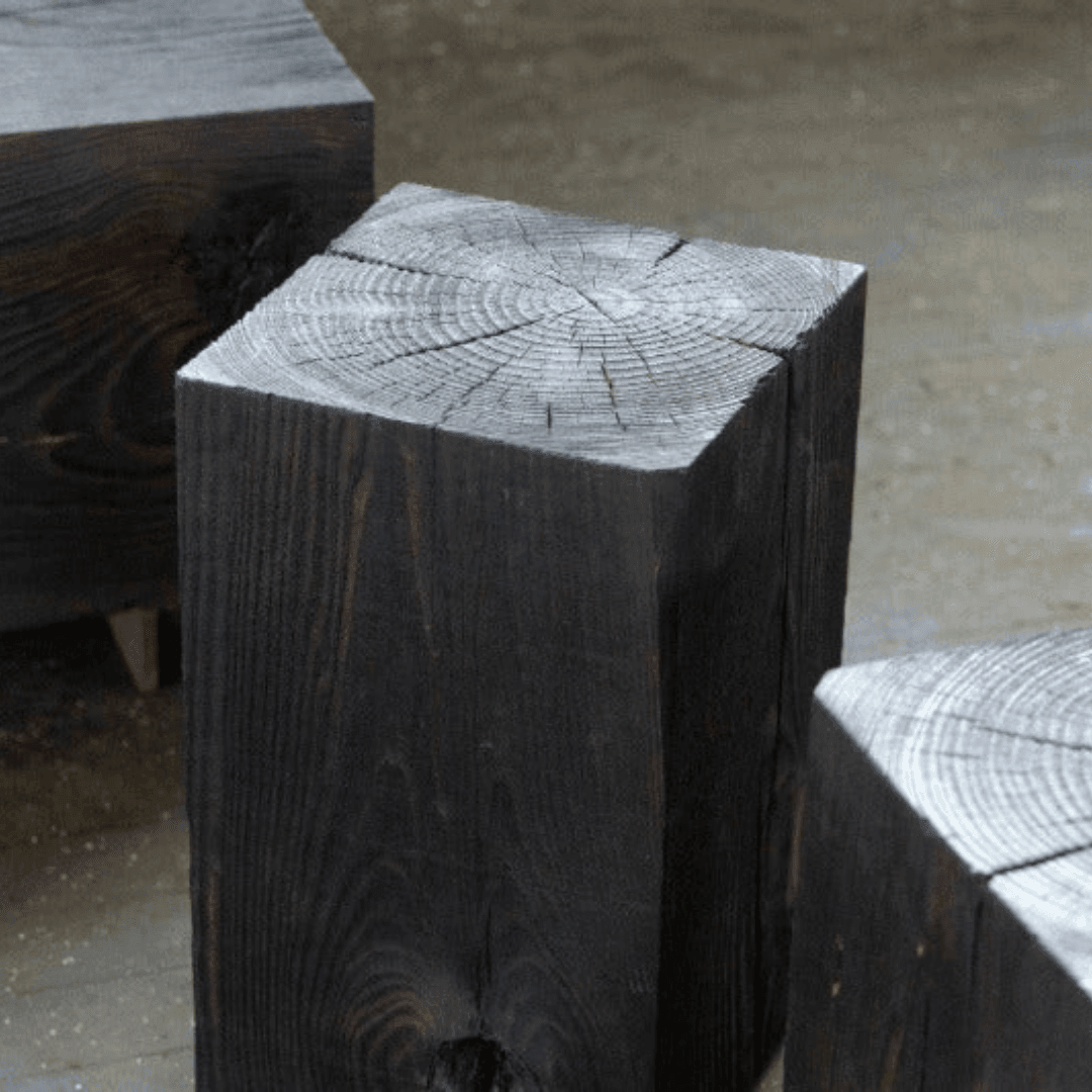 Hyo Table | Wood Cube Side Table