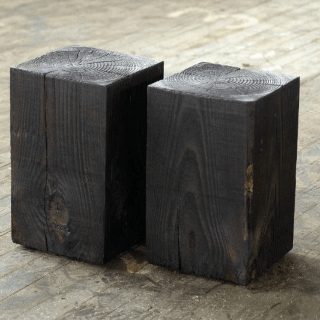 Hyo Table | Wood Cube Side Table - MAIA HOMES