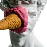 Ice Cream on David's Bust Contemporary Art Sculpture