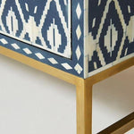 Ikat Bone Inlay Entryway Cabinet