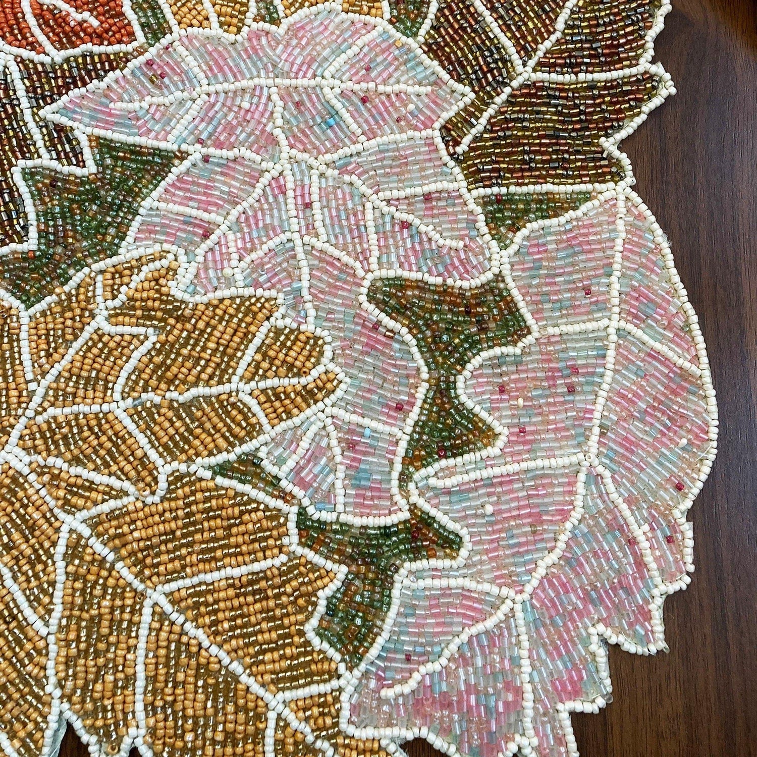 For the Love of Maple Leaves Beaded Table Runner