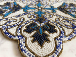 Priscilla Beaded Placemat - Blue/White