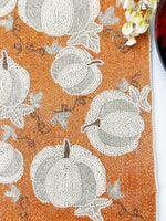 Pumpkins Orange Beaded Table Runner