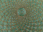 Moroccan Diamond Round Beaded Placemat - Green