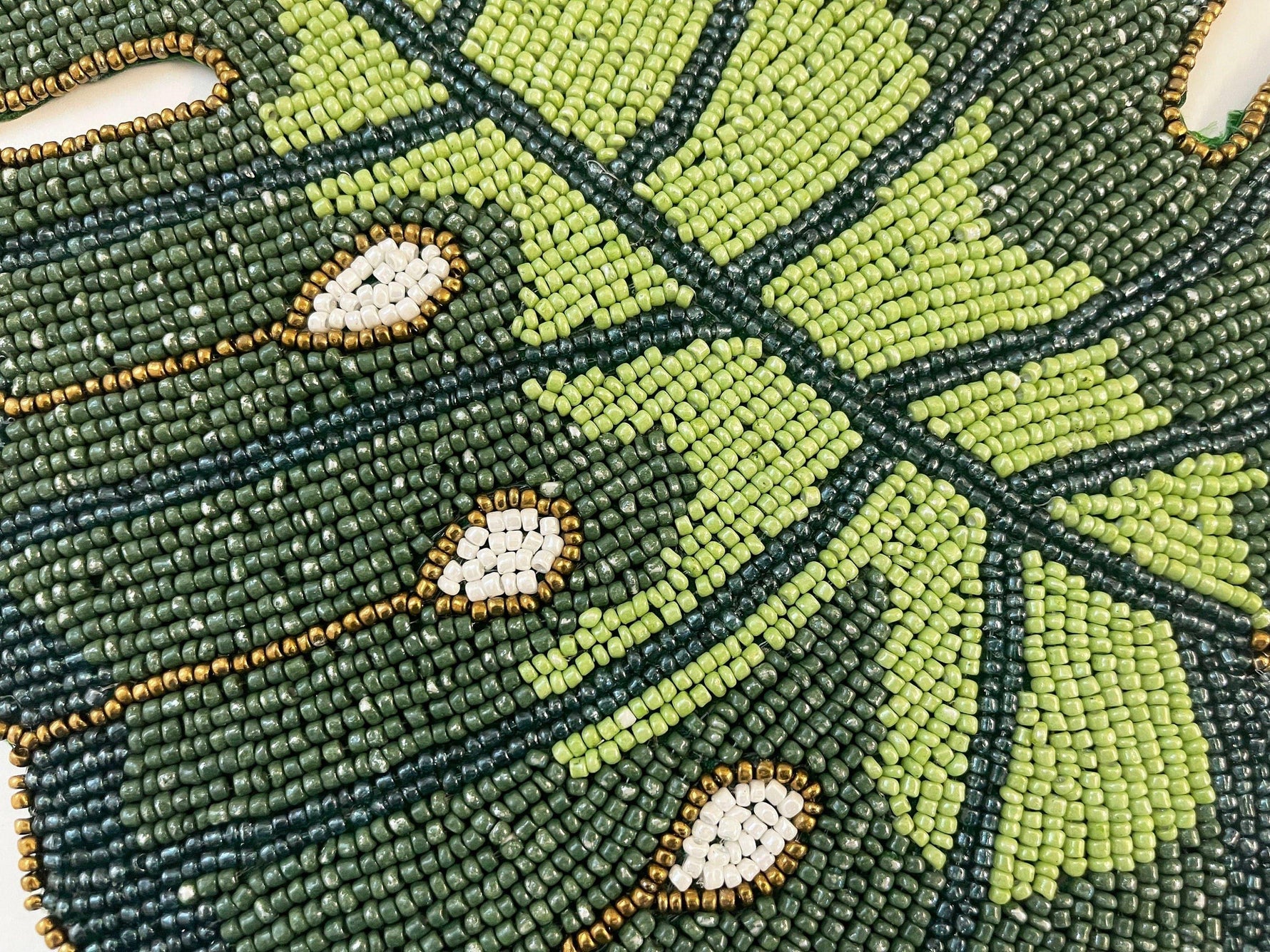 Monstera Leaf Beaded Placemat