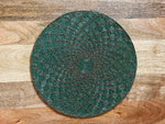 Moroccan Diamond Round Beaded Placemat - Green