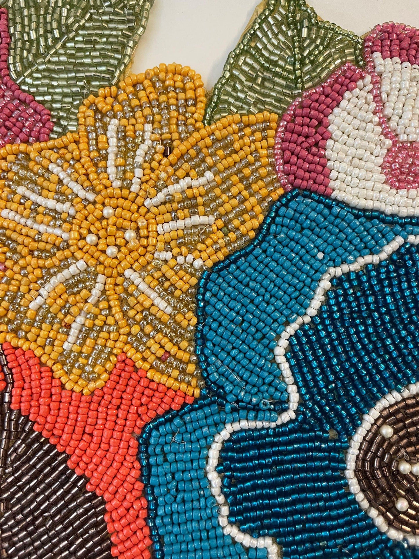 Colorful Flowers Beaded Placemat