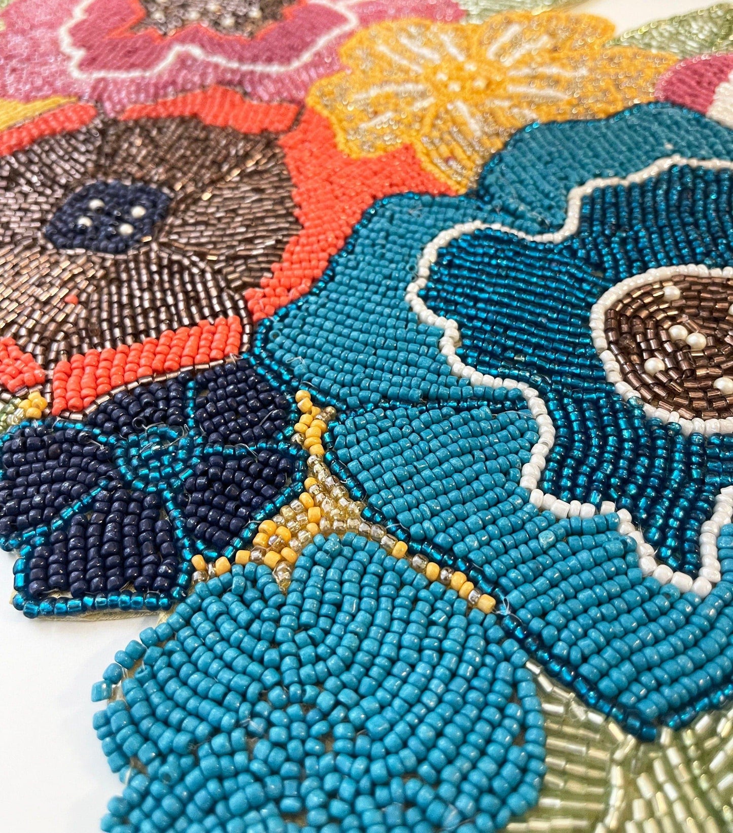 Colorful Flowers Beaded Placemat - MAIA HOMES