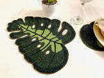 Monstera Leaf Beaded Placemat