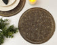 Golden Orion Round Beaded Placemat - MAIA HOMES