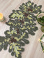 Long Leaf Beaded Table Runner - MAIA HOMES