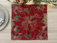 Christmas Poinsettia Square Beaded Placemat - MAIA HOMES